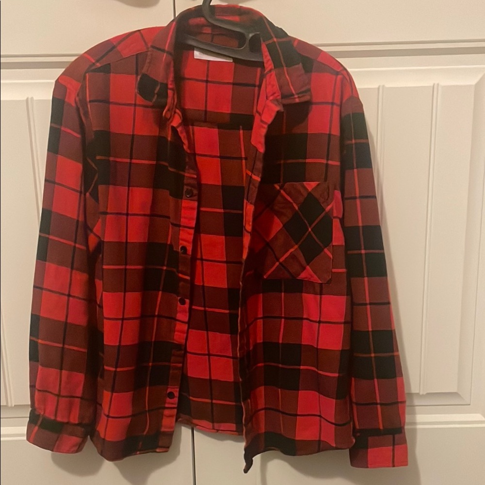 EUC Zara Red and Black Flannel shirt boy 13-14